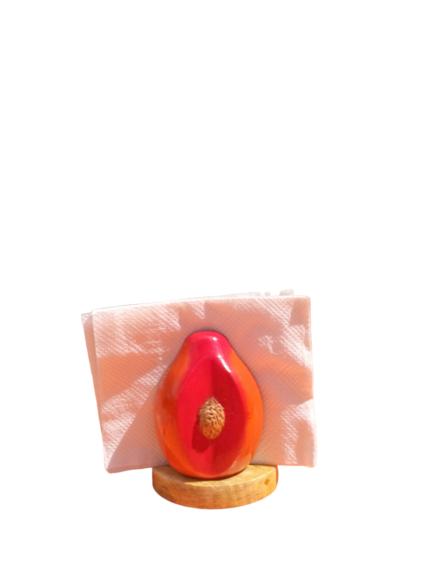 PEACH-SHAPED NAPKIN HOLDER