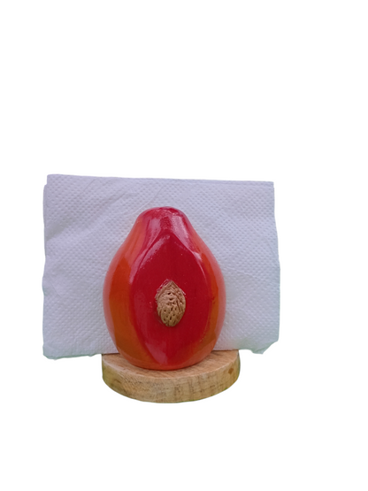 PEACH-SHAPED NAPKIN HOLDER